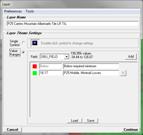 Carter Mountain Initial Coverage Layer Properties