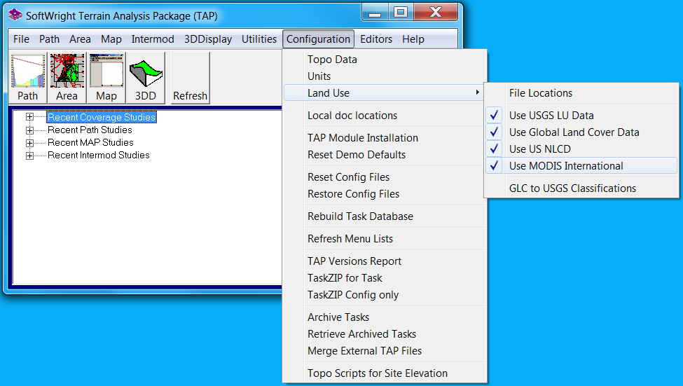 Land Use Configuration Settings