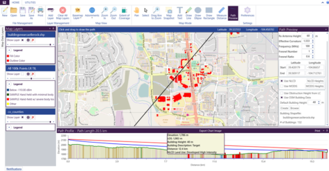 Building Footprints Along a Path in Mapper