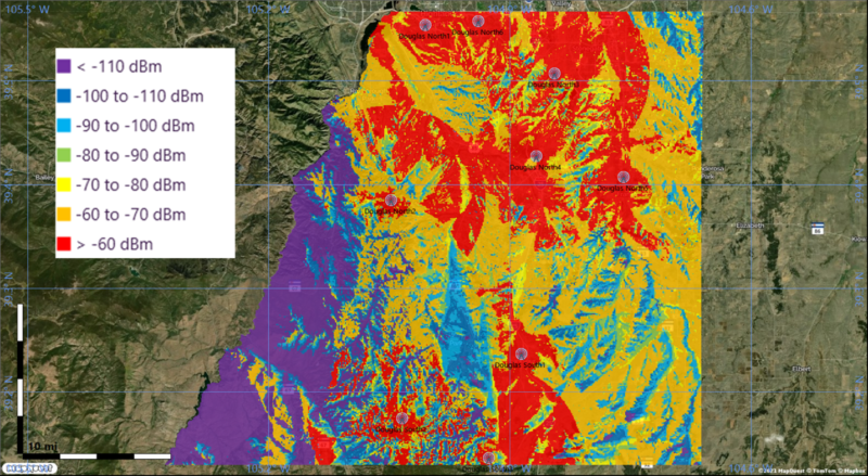 TalkOut or TalkBack Signal Strength Heat Map